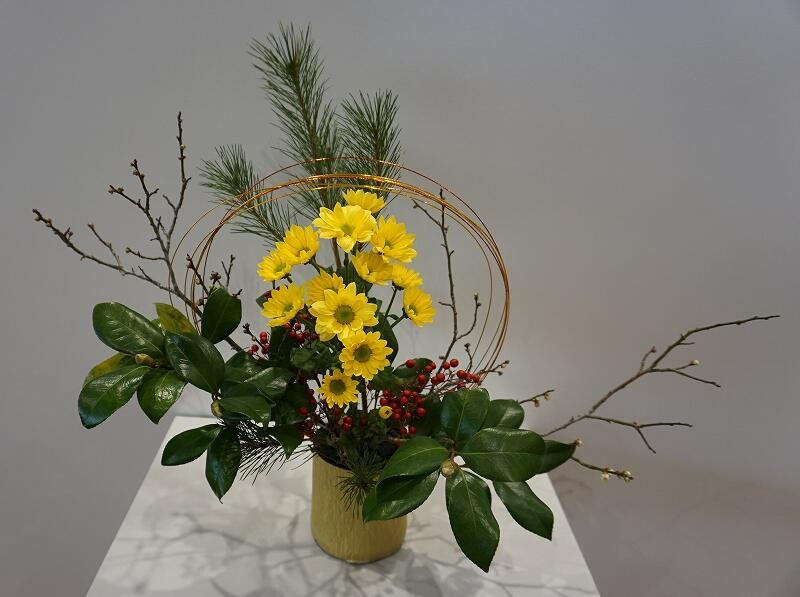お正月の生け花